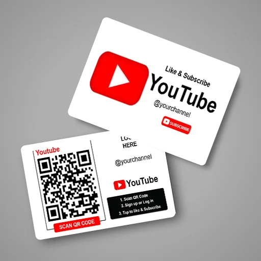 Tap to Subscribe YouTube NFC Card #YT004
