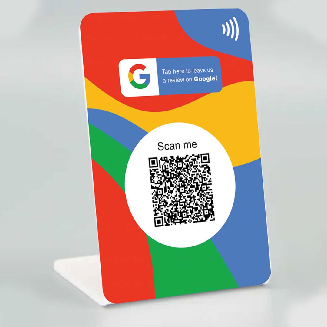 One-Tap Google Review NFC Standee -001(4"x6")