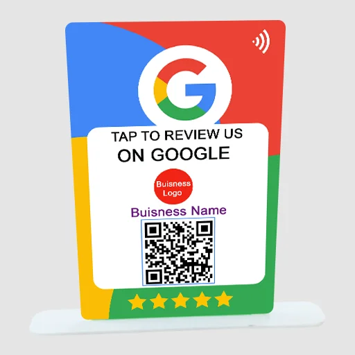 Google Review NFC Standee – One Tap Rating & Review Display -005(4"x6")