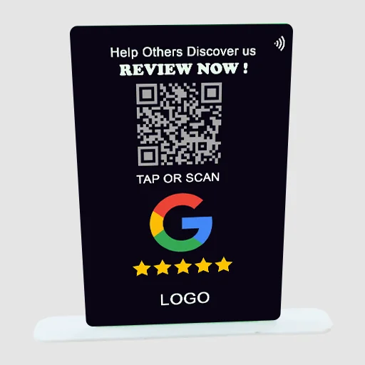 Google Review Rating Booster NFC Standee – Collect More 5-Star Reviews Easily -010(4"x6")