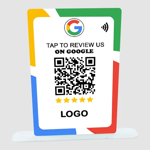 One-Tap Google Review NFC Standee with QR Code – Instant Customer Feedback Solution -009(4"x6")