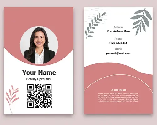 Modern Personalised PVC Card with QR Identity