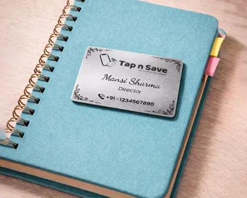 Premium Silver Metal NFC Business Card with Contactless Smart Technology (Engraving)