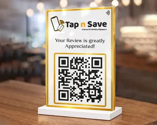 Restaurant / Café Friendly  Customer Review QR Table Stand