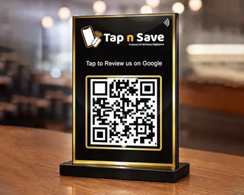 Luxury Google Review QR Display Stand