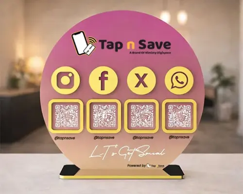 All-in-One Social Media & Customer Review Display Standee