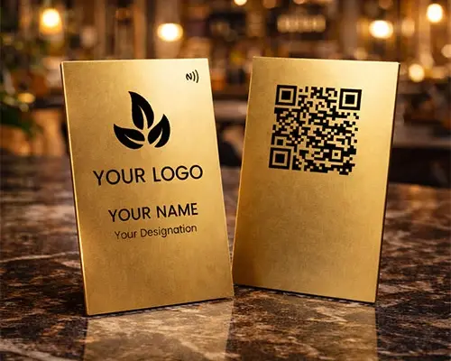 Elegant Gold-Plated Metal NFC Card