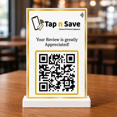 Restaurant / Café Friendly  Customer Review QR Table Stand