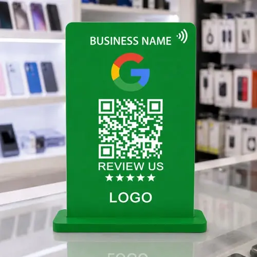 Smart Google Review NFC Display Standee to Increase Ratings, Reviews & Trust -013(4"x6")