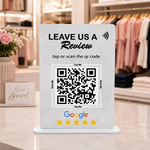 Custom Google Review NFC Display Standee to Increase Ratings -006(4"x6")
