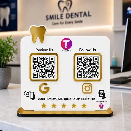 2-in-1 Dental Review Booster & Social Media Standee