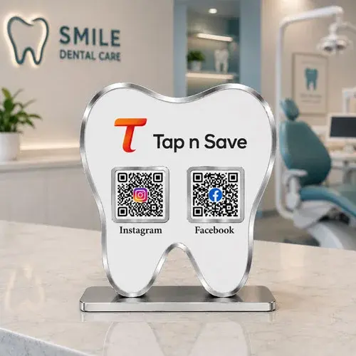 Dental Digital Presence Combo  (Review + Social QR Display Set)