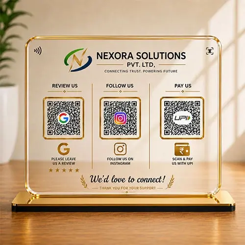 Premium Transparent QR Display Standee