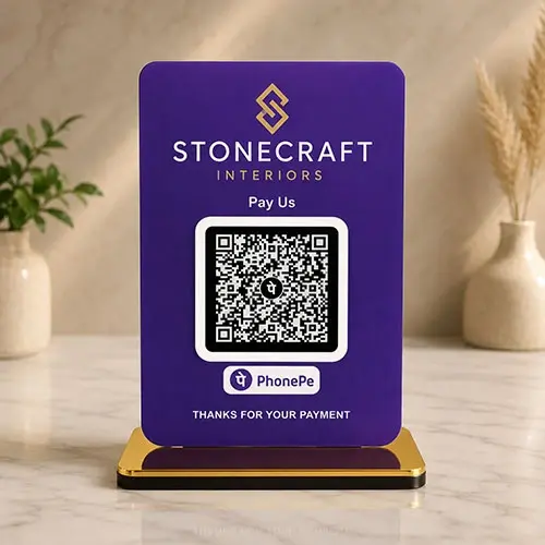 Premium PhonePe Payment QR Display Standee