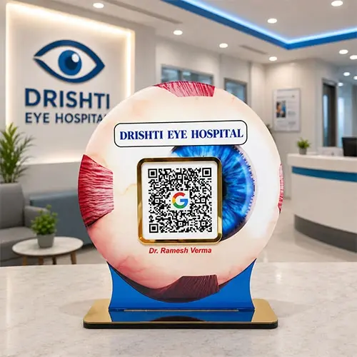 Eye Hospital QR Code Standee