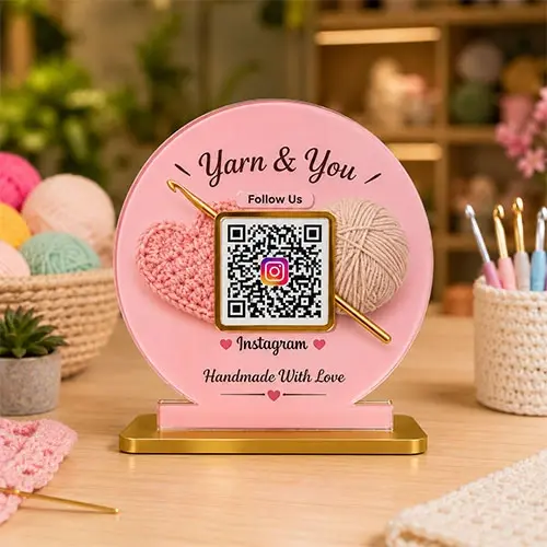 Crochet Instagram QR Code Standee