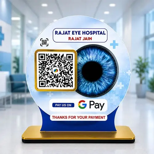 Premium Eye Hospital QR Payment Standee