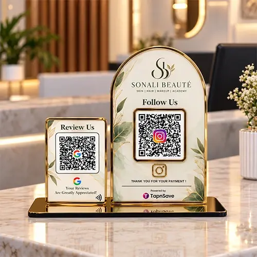 Google Review & Instagram QR Code Standee