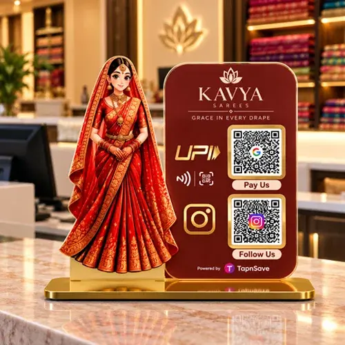 Bridal Cutout Smart NFC UPI & Instagram Standee