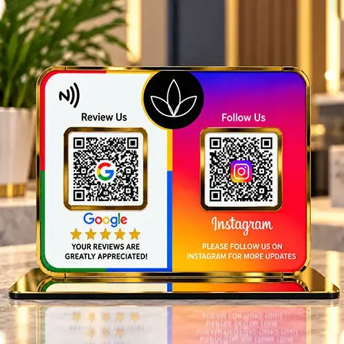 Smart Google Review & Social Connect Standee