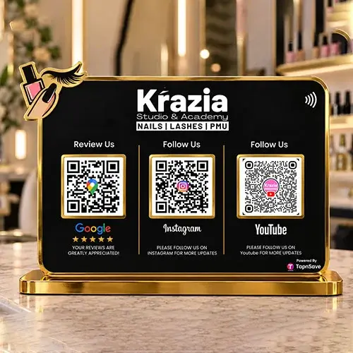 Salon & Spa Smart Social Media QR Standee