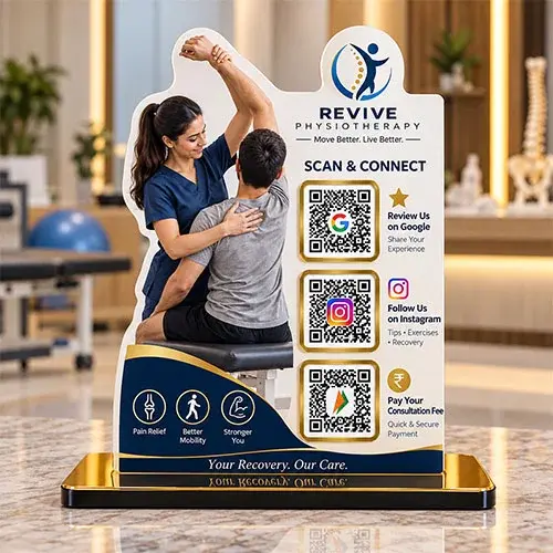 Physio Clinic Review, Social & Payment Standee