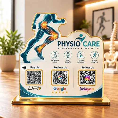 Premium Physiotherapy Patient Connect QR Display
