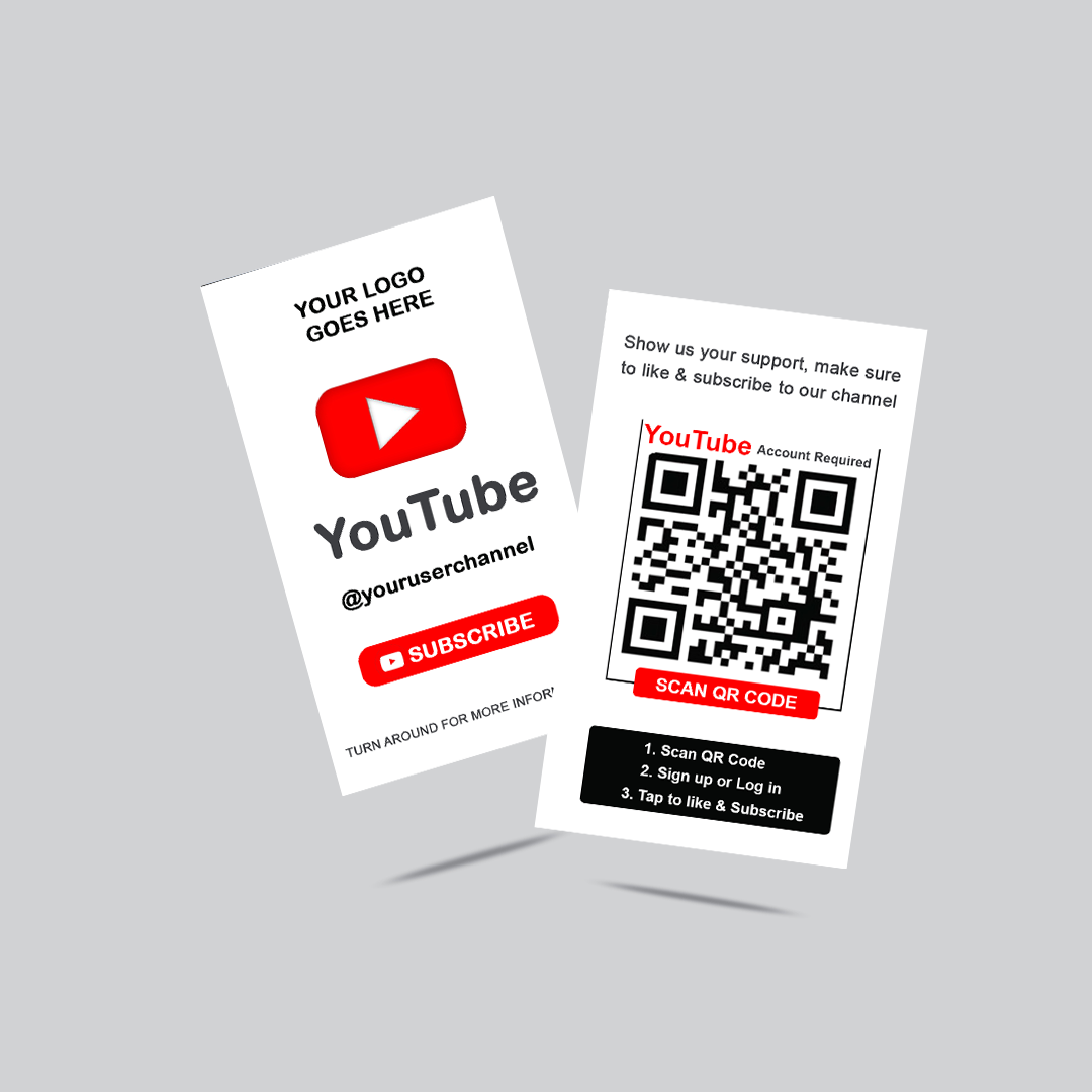 YouTuber Contactless NFC Card – Easy Subscriber Boost #YT010