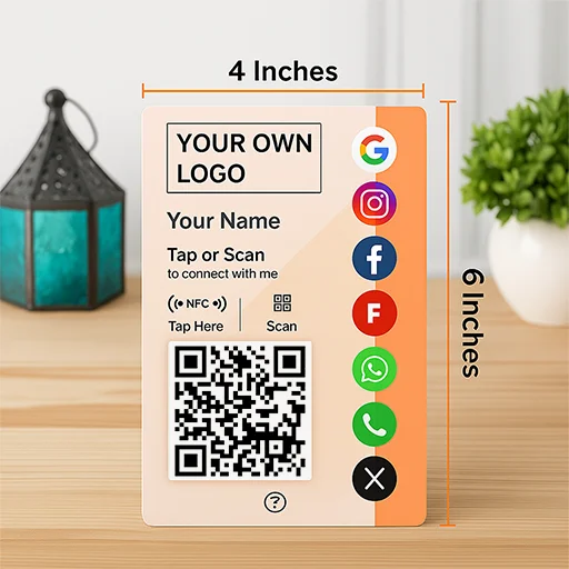 Custom Google Review NFC Display Standee to Increase Ratings -006(4"x6")