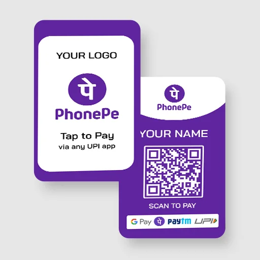PhonePe Secure QR Payment Display Card (Non NFC)
