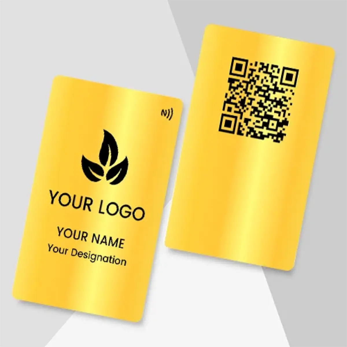 Elegant Gold-Plated Metal NFC Card (Engraving)