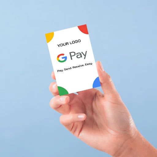 Google Pay Smart QR Code Enabled Business Display Card (Non NFC)