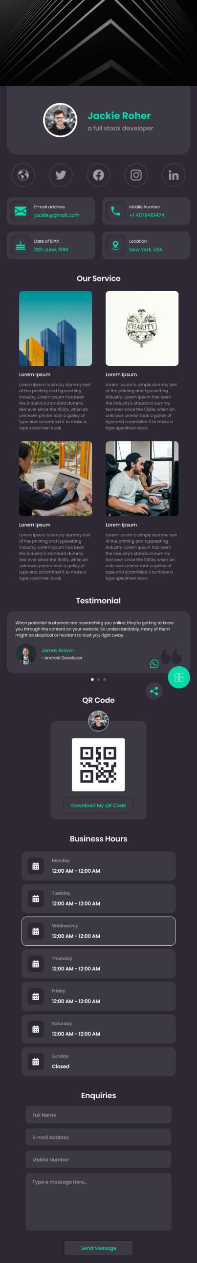 Two in One QR Standee Template