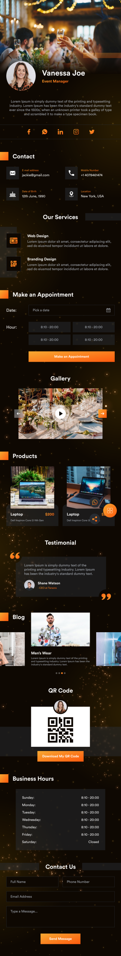 Two in One QR Standee Template