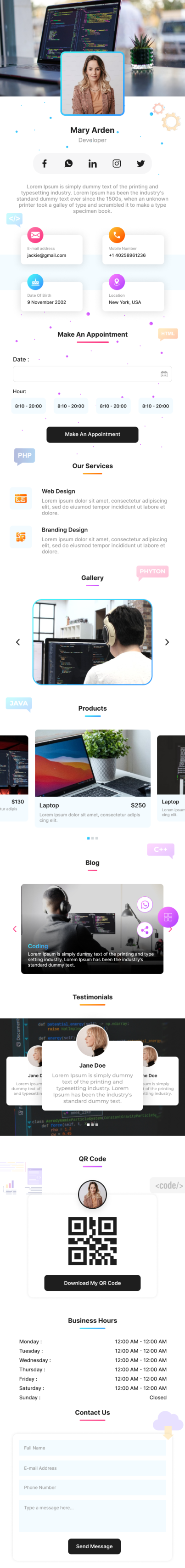 Two in One QR Standee Template