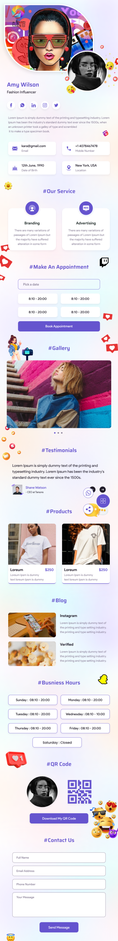 Two in One QR Standee Template