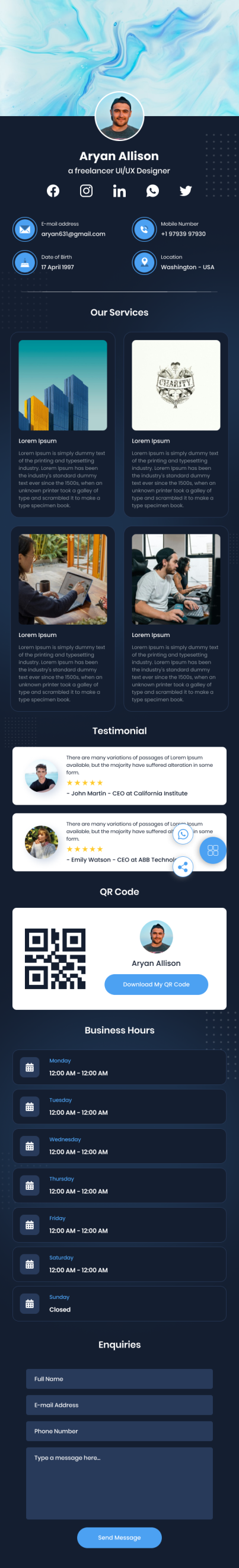 Dual QR Standee Combo Template