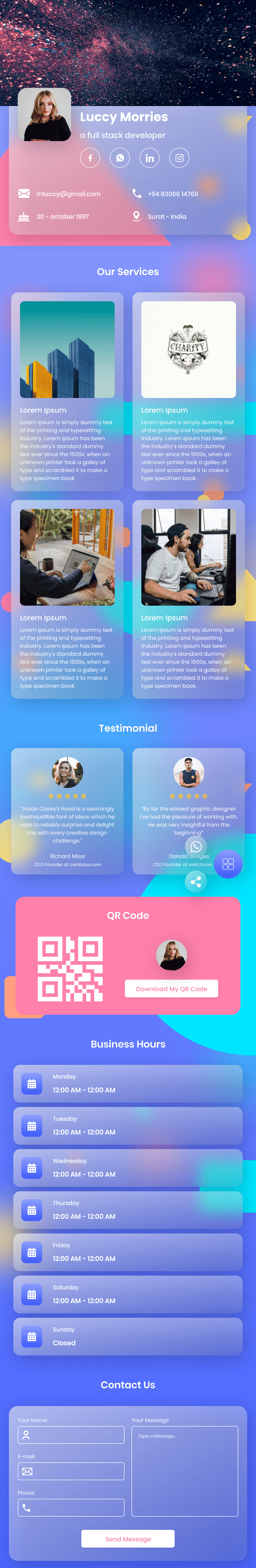 Two in One QR Standee Template