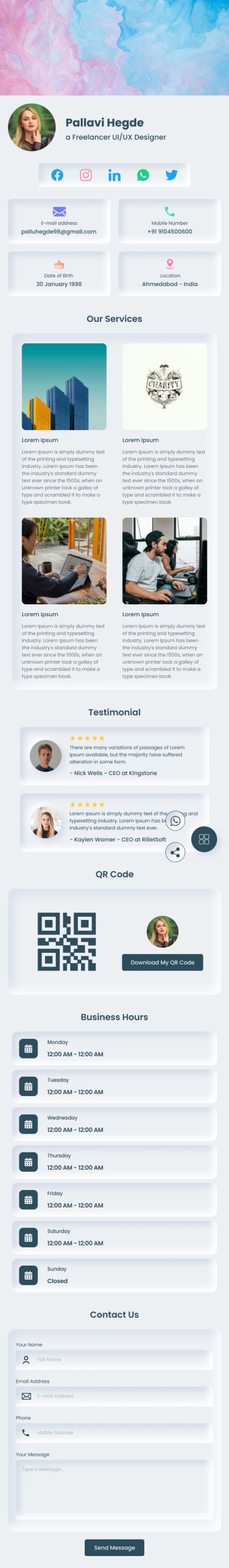 Two in One QR Standee Template