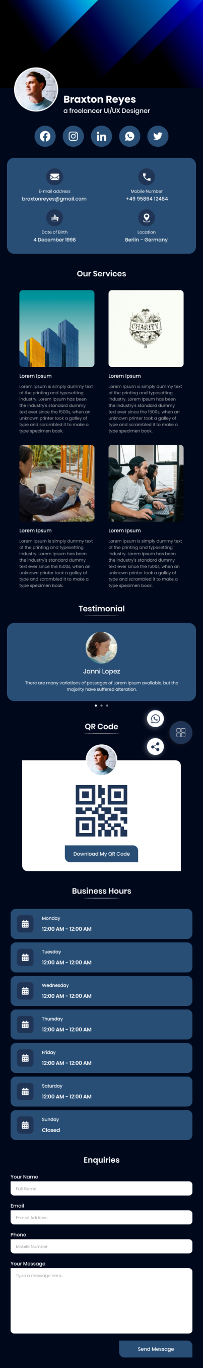 Two in One QR Standee Template