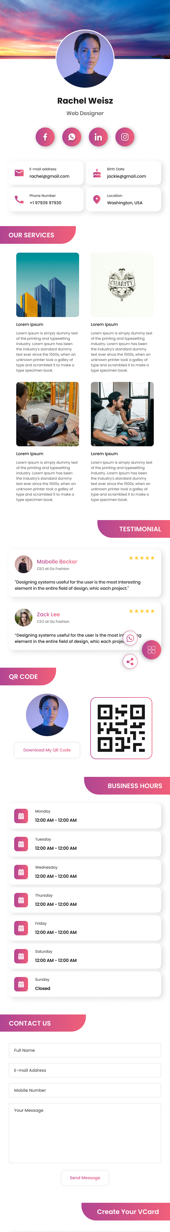 Two in One QR Standee Template