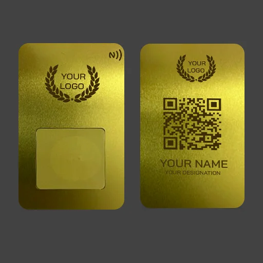 Royal Edition Gold Metal NFC Business Card for Prestigious Brand Presence
